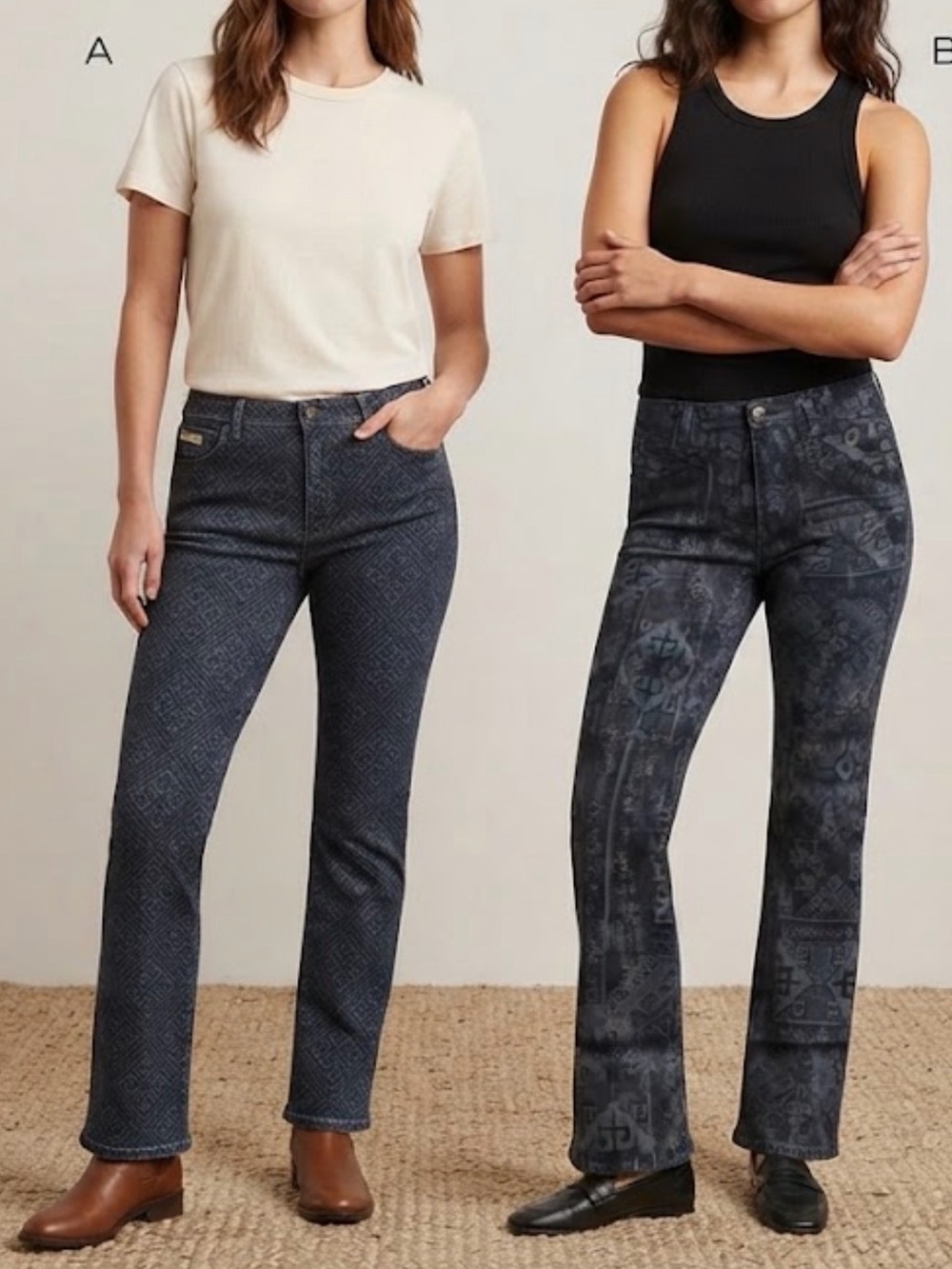Ralph Lauren 2 pairs Jeans Geometric Straight Leg size 16. Cotton.